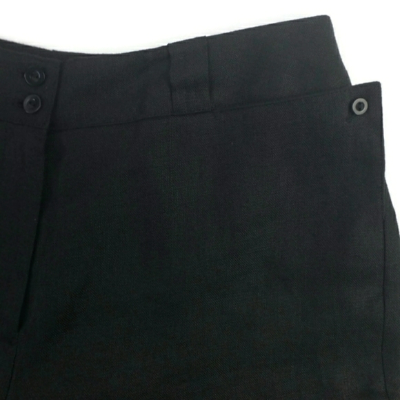Vintage Talbots Black Irish Linen Straight Leg Lined Ankle Pants Womens Size 4 - Picture 9 of 14